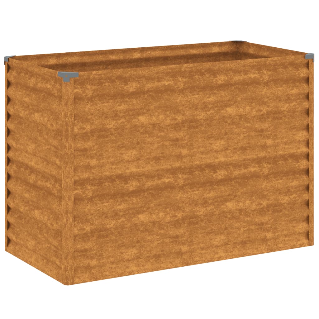 vidaXL Strat înălțat de grădină, 100x50x69 cm, oțel corten