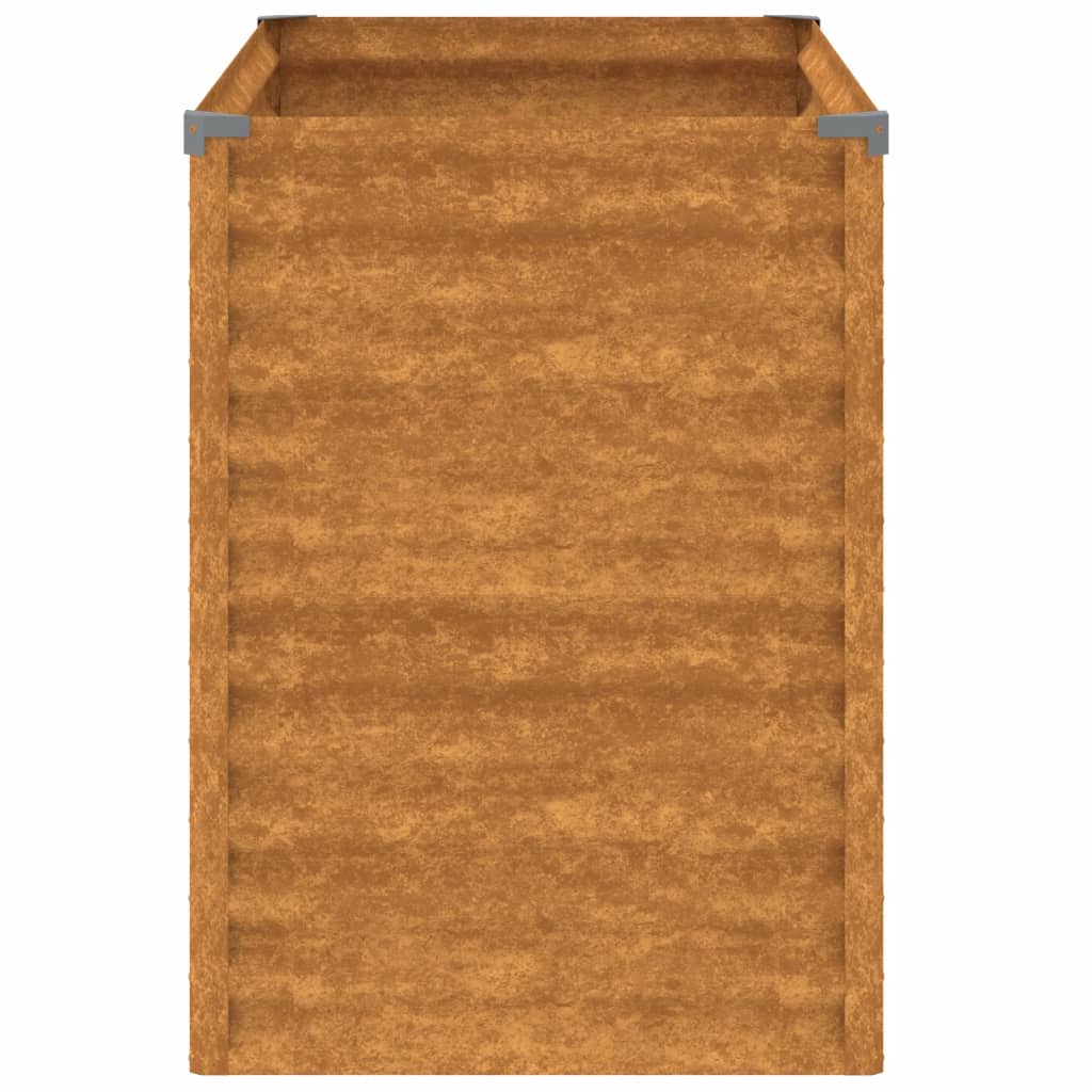 vidaXL Strat înălțat de grădină, 100x50x69 cm, oțel corten