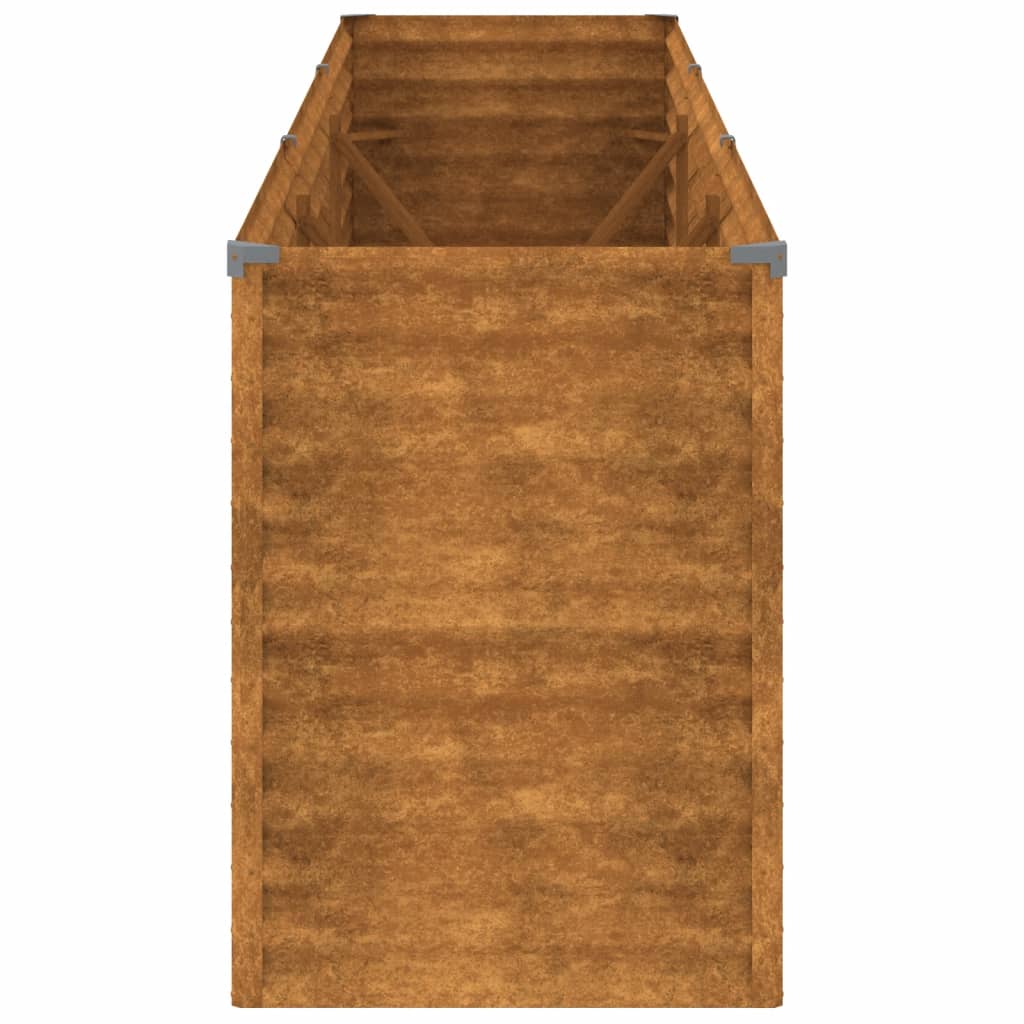 vidaXL Strat înălțat de grădină, 291x50x69 cm, oțel corten