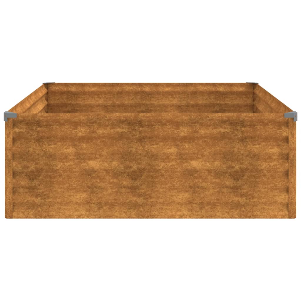 vidaXL Strat înălțat de grădină, 100x100x36 cm, oțel corten vidaXL Strat înălțat de grădină, 100x100x36 cm, oțel corten