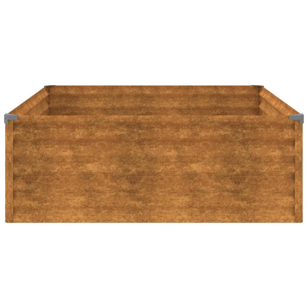 vidaXL Strat înălțat de grădină, 100x100x36 cm, oțel corten vidaXL Strat înălțat de grădină, 100x100x36 cm, oțel corten
