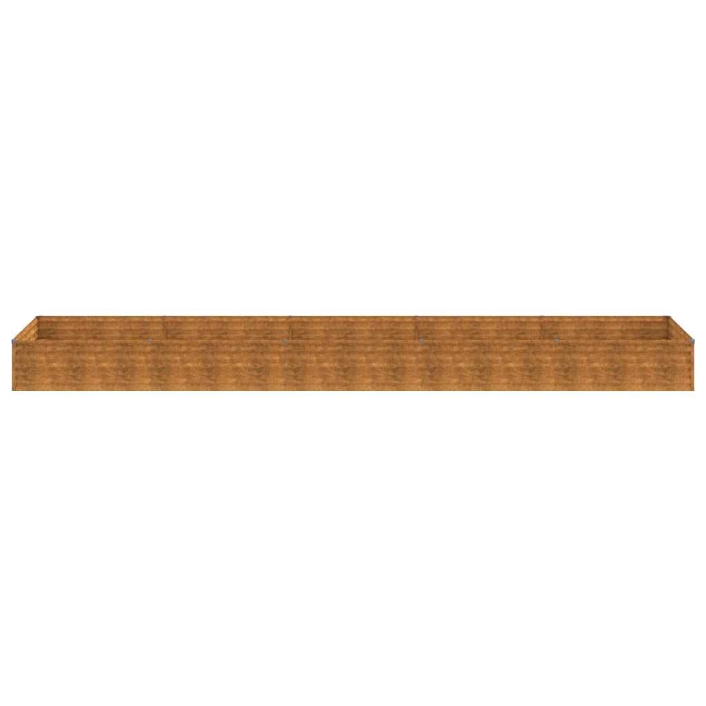vidaXL Strat înălțat de grădină, 482x100x36 cm, oțel corten