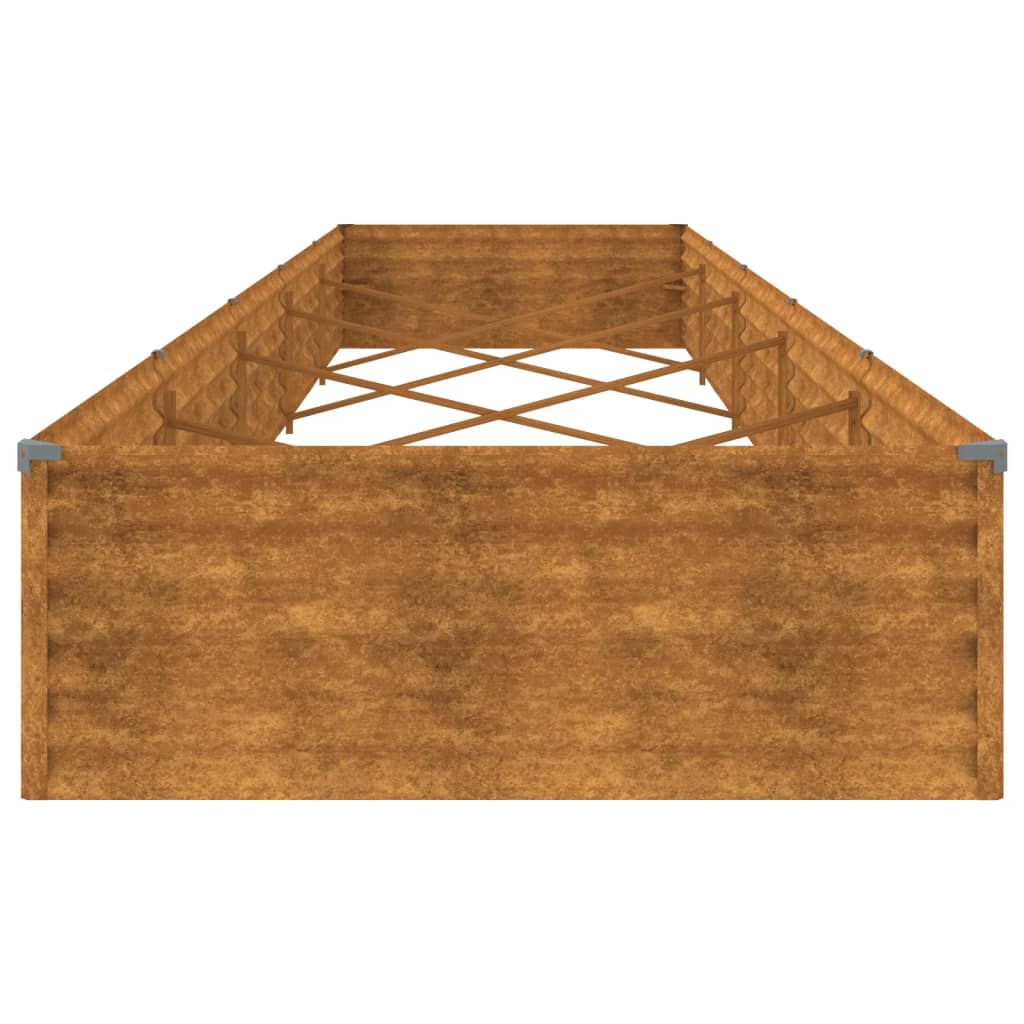 vidaXL Strat înălțat de grădină, 482x100x36 cm, oțel corten