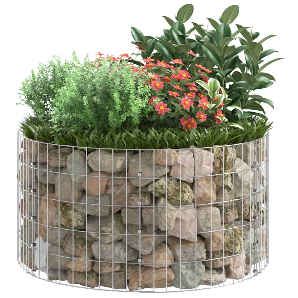 vidaXL Stâlp de gabion, Ø100x50 cm, oțel galvanizat, circular