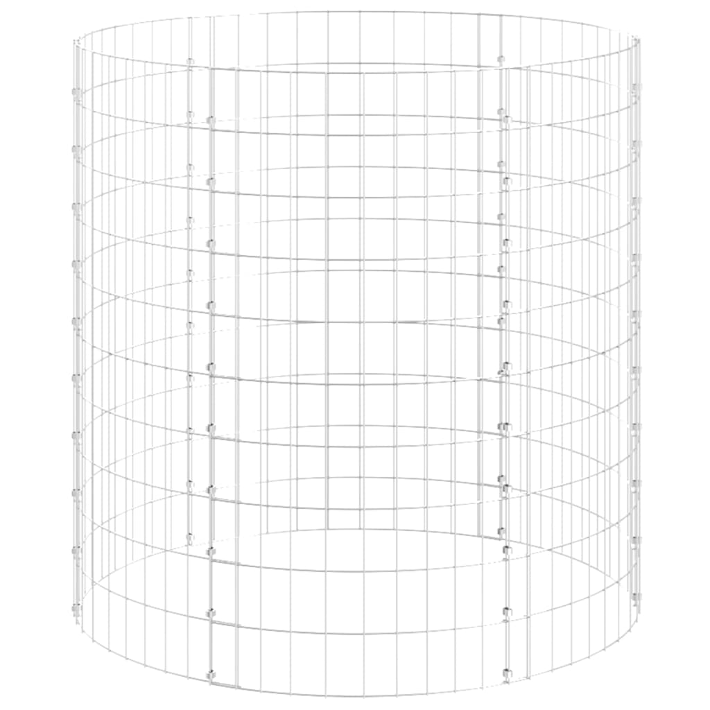 vidaXL Stâlp de gabion, Ø100x100 cm, oțel galvanizat, circular