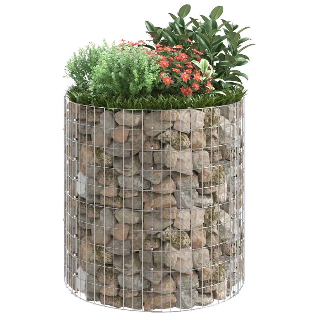 vidaXL Stâlp de gabion, Ø100x100 cm, oțel galvanizat, circular