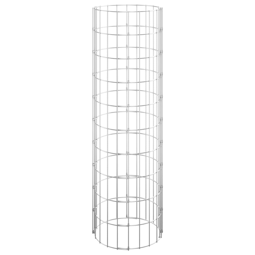 vidaXL Strat înălțat gabion 3 buc. Ø30x100 cm oțel galvanizat circular