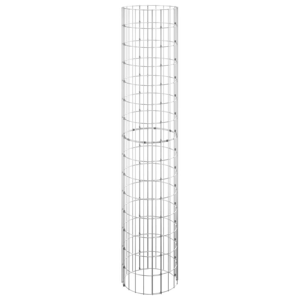 vidaXL Strat înălțat gabion 3 buc. Ø30x150 cm oțel galvanizat circular