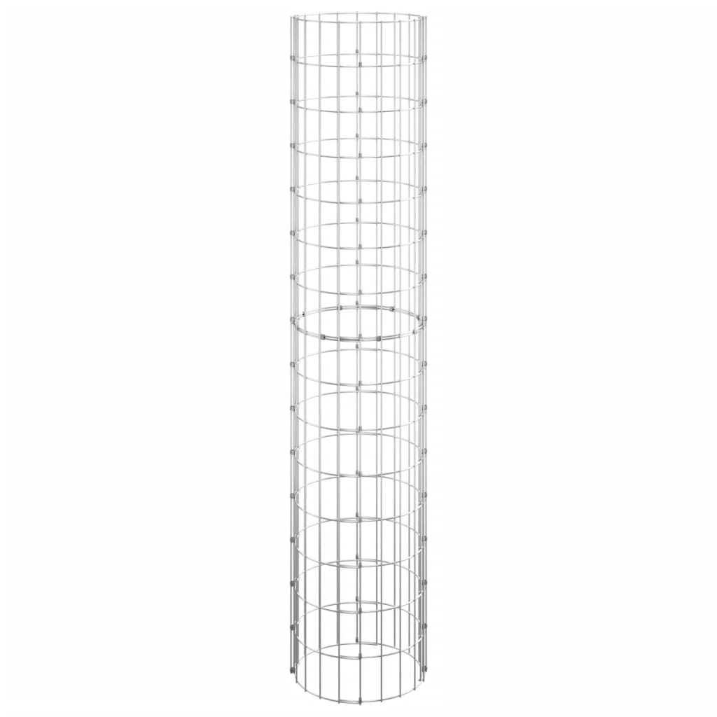 vidaXL Strat înălțat gabion 3 buc. Ø30x150 cm oțel galvanizat circular