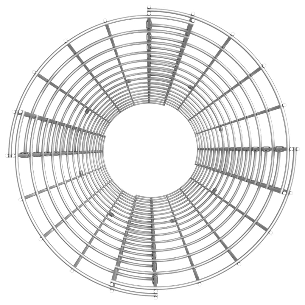 vidaXL Strat înălțat gabion 3 buc. Ø30x150 cm oțel galvanizat circular