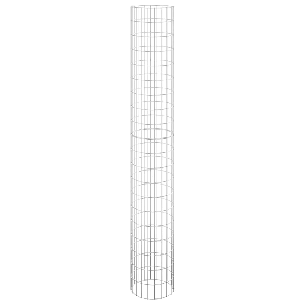 vidaXL Strat înălțat gabion 3 buc. Ø30x200 cm oțel galvanizat circular