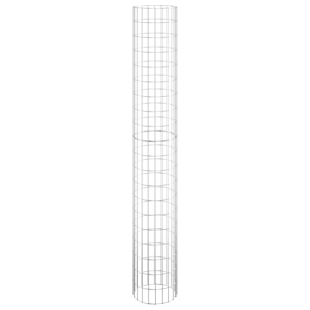 vidaXL Strat înălțat gabion 3 buc. Ø30x200 cm oțel galvanizat circular