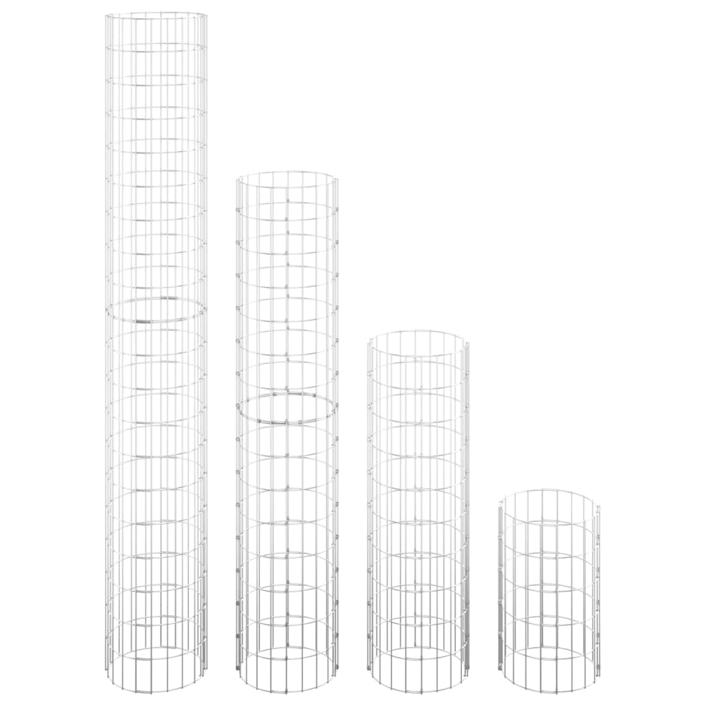 vidaXL Straturi înălțate gabion 4 buc. Ø30x50/100/150/200 cm circulare