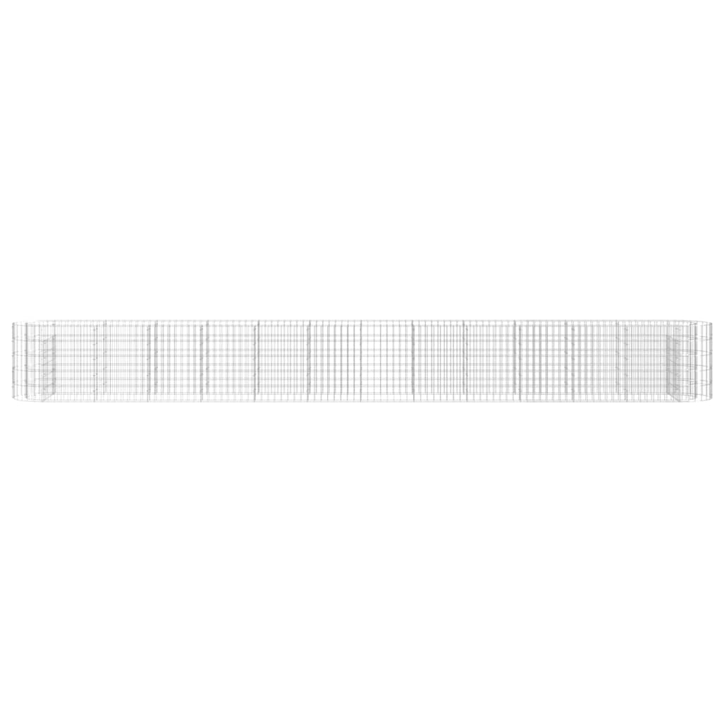 vidaXL Strat înălțat gabion, 470x50x50 cm, fier galvanizat