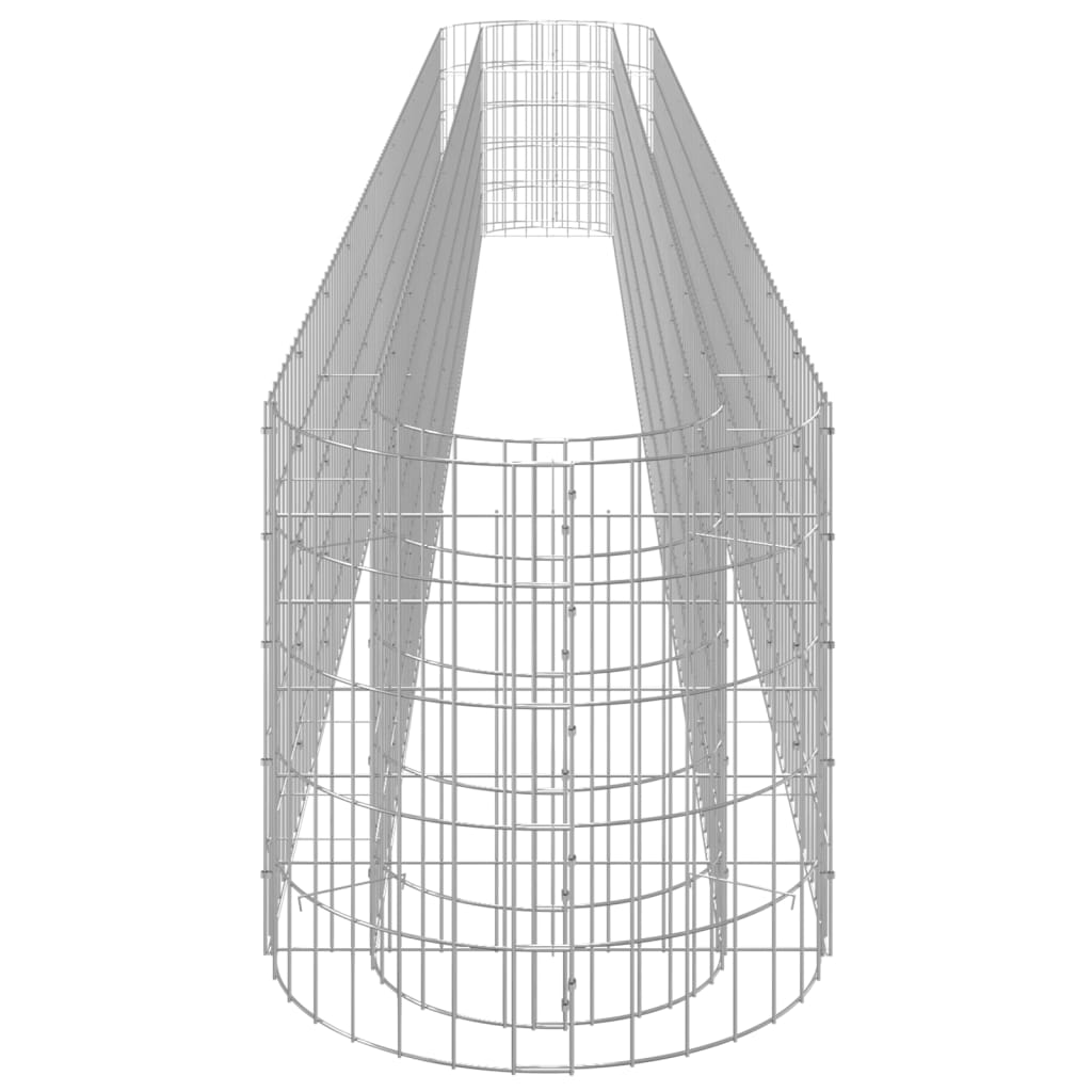 vidaXL Strat înălțat gabion, 470x50x50 cm, fier galvanizat