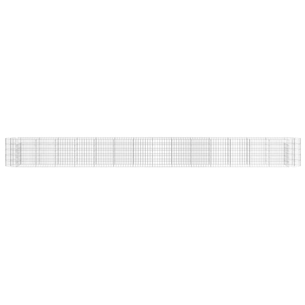 vidaXL Strat înălțat gabion, 540x50x50 cm, fier galvanizat
