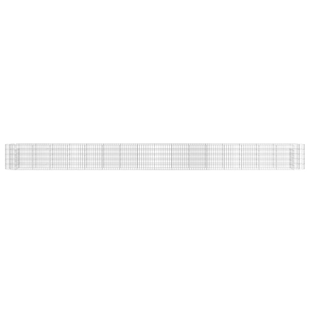 vidaXL Strat înălțat gabion, 610x50x50 cm, fier galvanizat