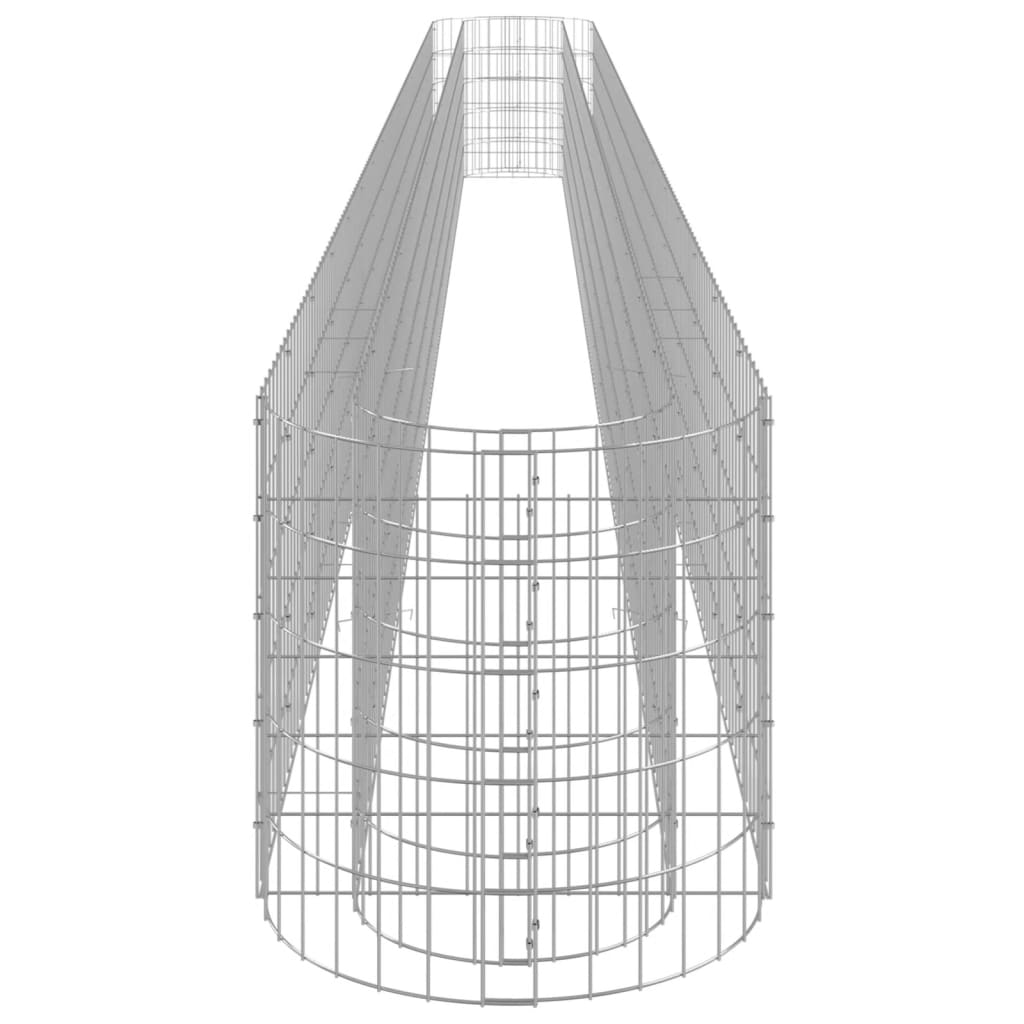 vidaXL Strat înălțat gabion, 610x50x50 cm, fier galvanizat