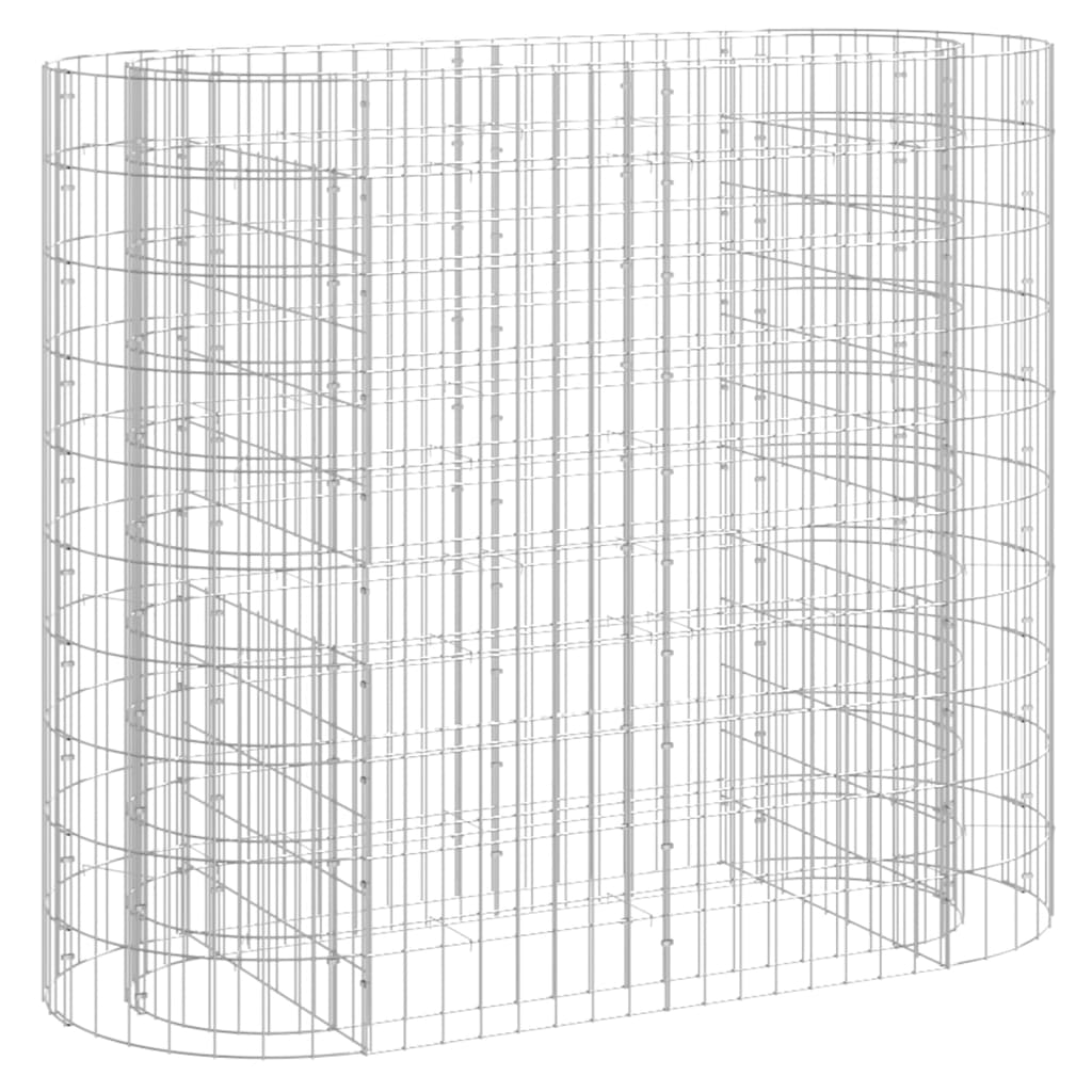 vidaXL Strat înălțat gabion, 120x50x100 cm, fier galvanizat