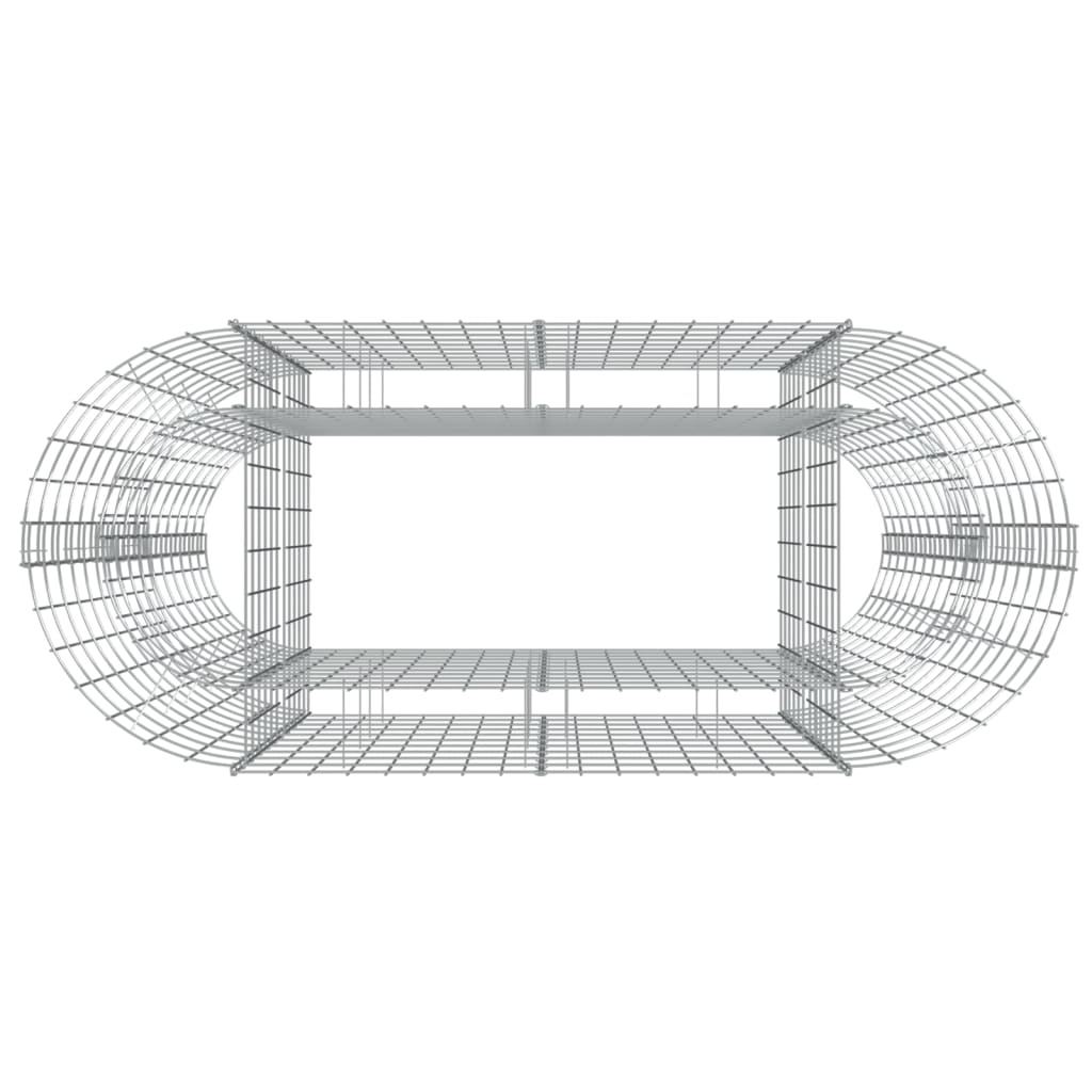 vidaXL Strat înălțat gabion, 120x50x100 cm, fier galvanizat