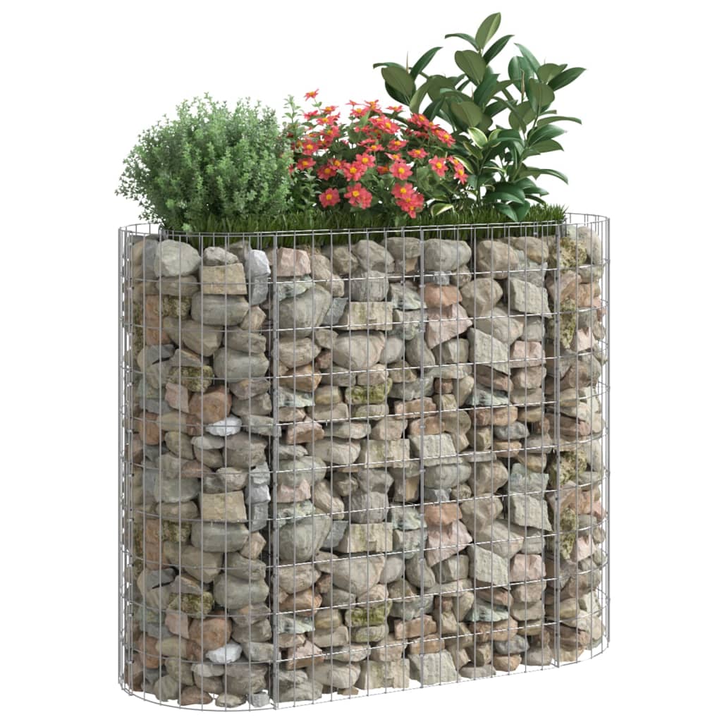 vidaXL Strat înălțat gabion, 120x50x100 cm, fier galvanizat