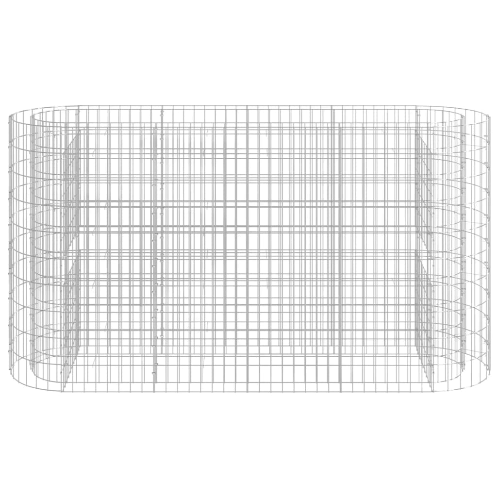 vidaXL Strat înălțat gabion, 190x50x100 cm, fier galvanizat
