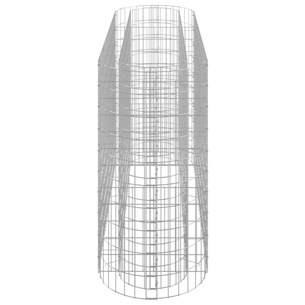 vidaXL Strat înălțat gabion, 190x50x100 cm, fier galvanizat