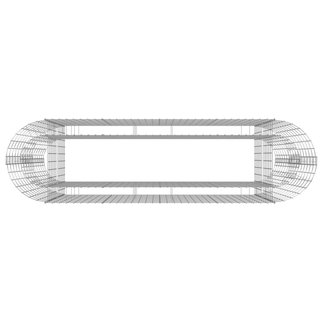 vidaXL Strat înălțat gabion, 190x50x100 cm, fier galvanizat