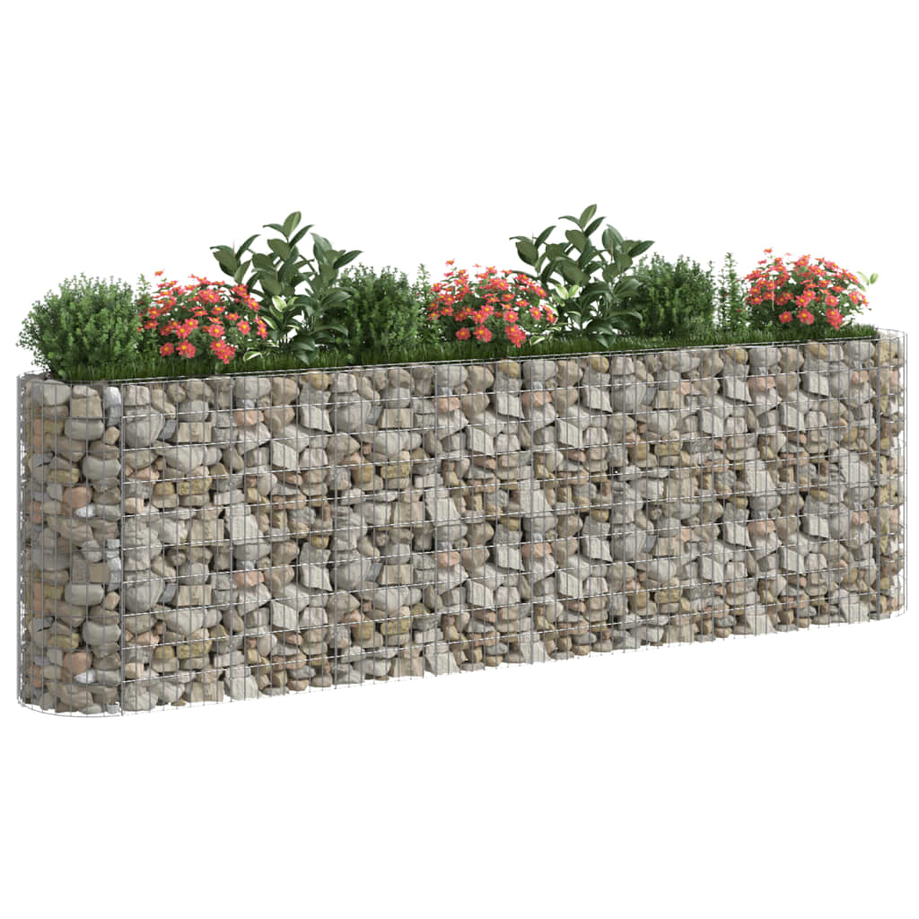 vidaXL Strat înălțat gabion, 330x50x100 cm, fier galvanizat
