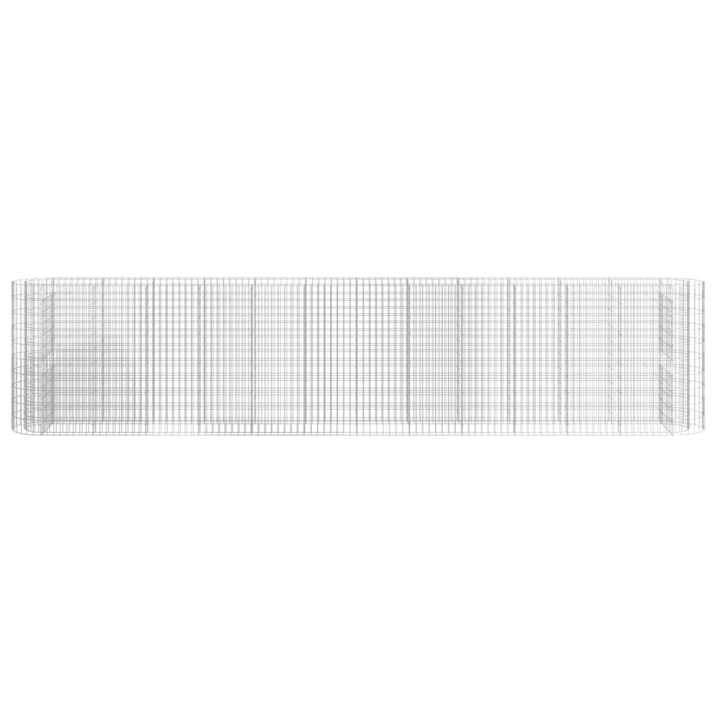 vidaXL Strat înălțat gabion, 470x50x100 cm, fier galvanizat