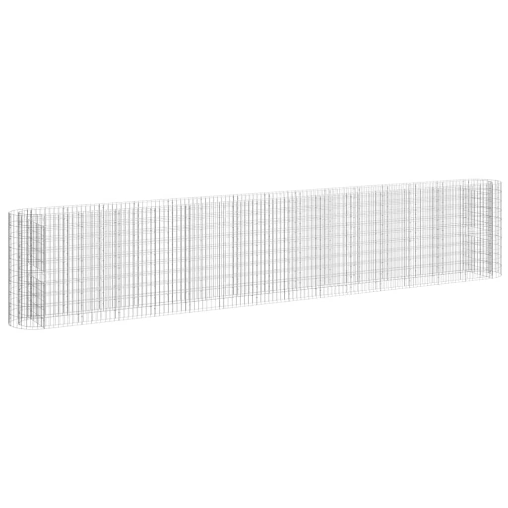 vidaXL Strat înălțat gabion, 540x50x100 cm, fier galvanizat
