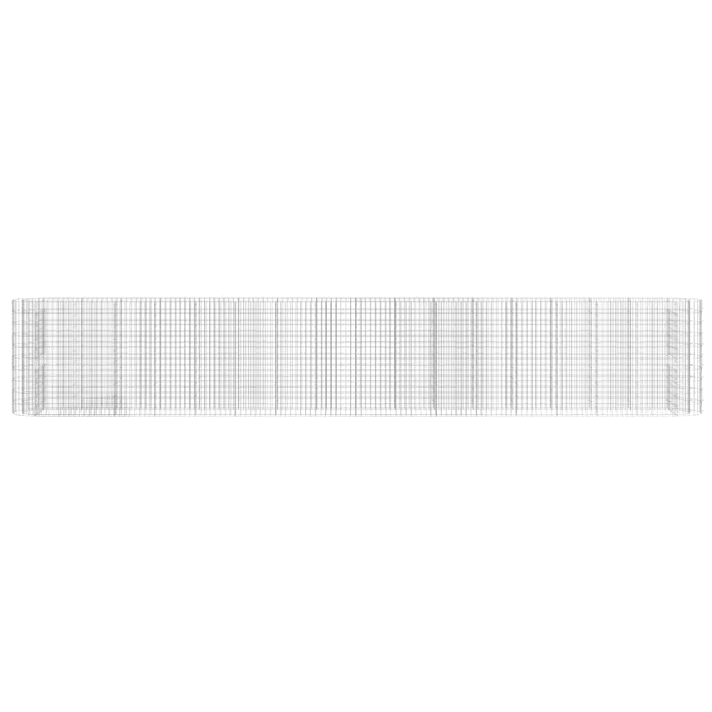 vidaXL Strat înălțat gabion, 610x50x100 cm, fier galvanizat