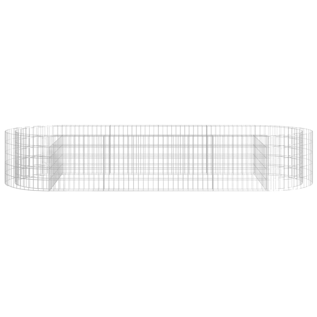 vidaXL Strat înălțat gabion, 300x100x50 cm, fier galvanizat