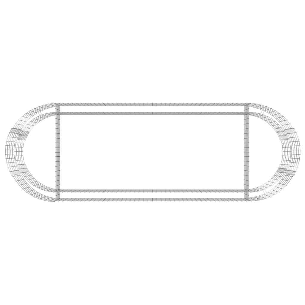 vidaXL Strat înălțat gabion, 300x100x50 cm, fier galvanizat