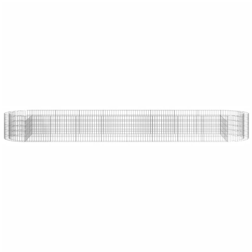 vidaXL Strat înălțat gabion, 500x100x50 cm, fier galvanizat