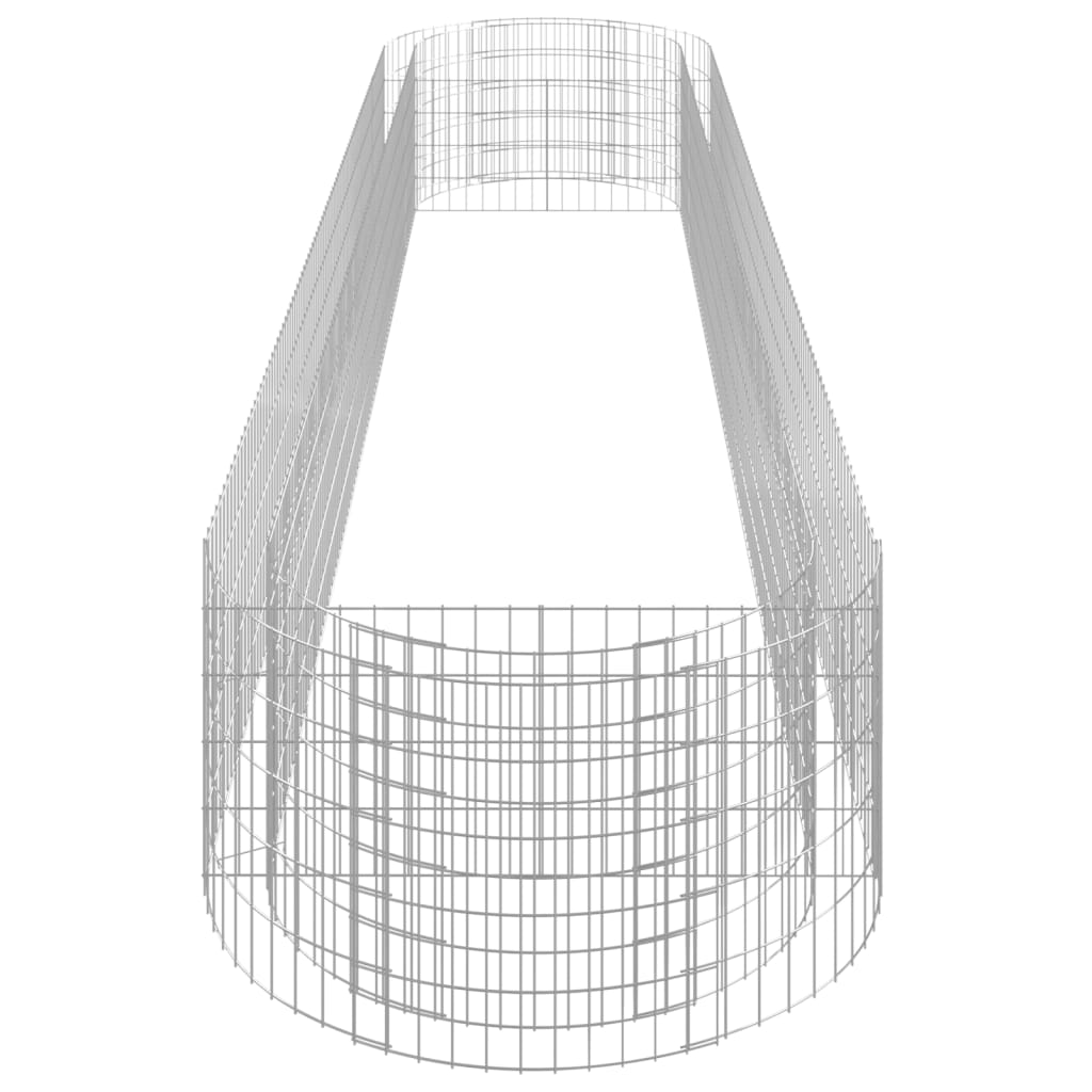 vidaXL Strat înălțat gabion, 500x100x50 cm, fier galvanizat