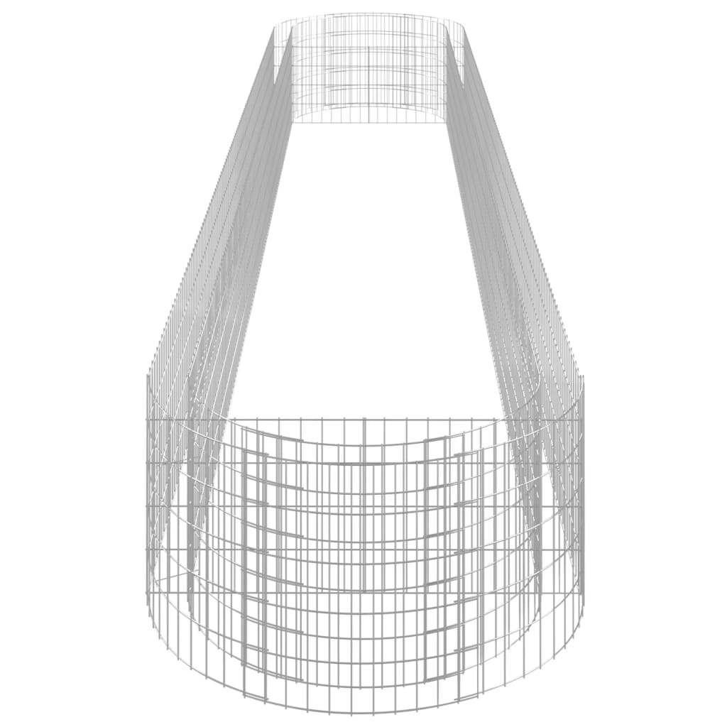 vidaXL Strat înălțat gabion, 600x100x50 cm, fier galvanizat