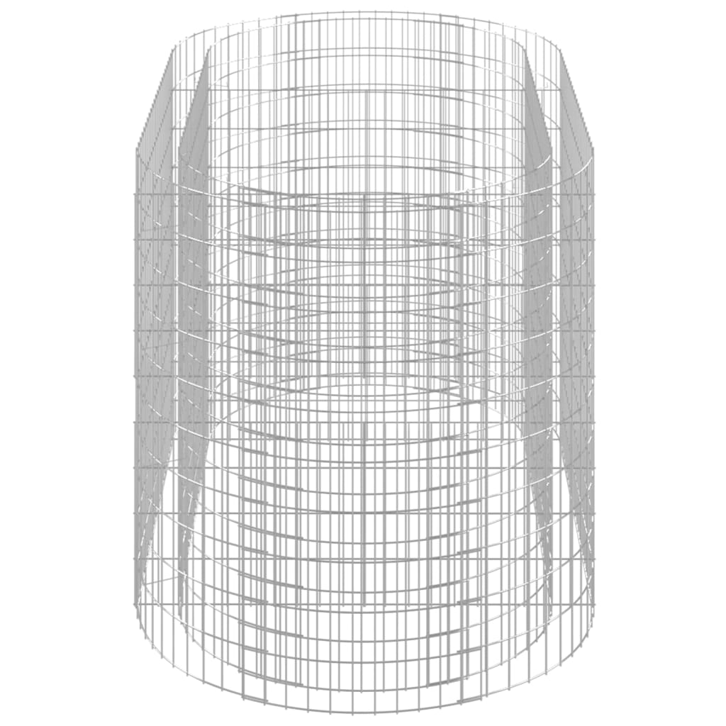vidaXL Strat înălțat gabion, 200x100x100 cm, fier galvanizat