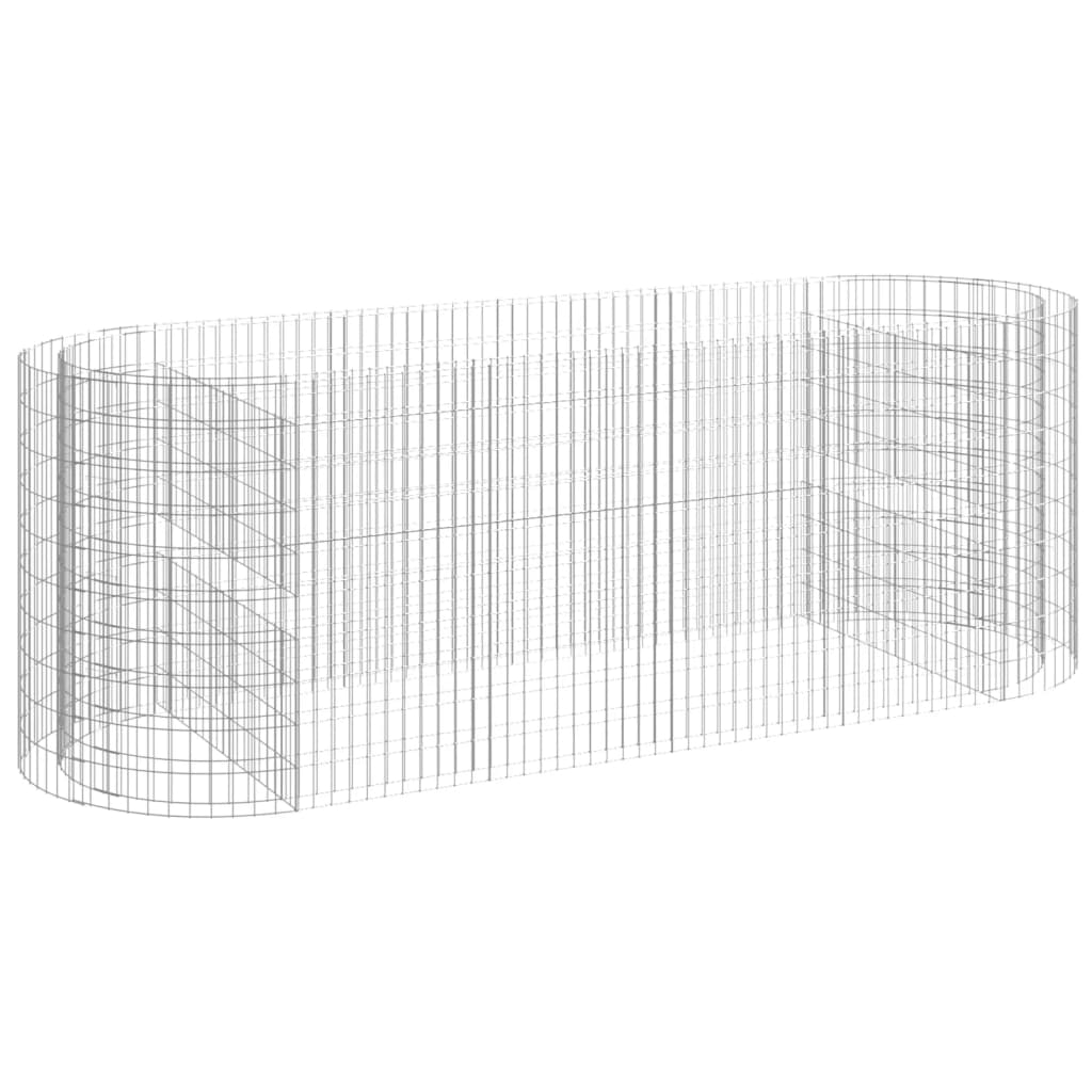vidaXL Strat înălțat gabion, 300x100x100 cm, fier galvanizat