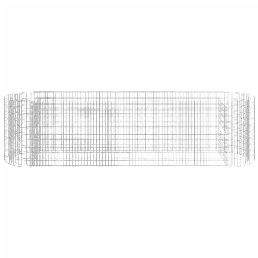vidaXL Strat înălțat gabion, 400x100x100 cm, fier galvanizat