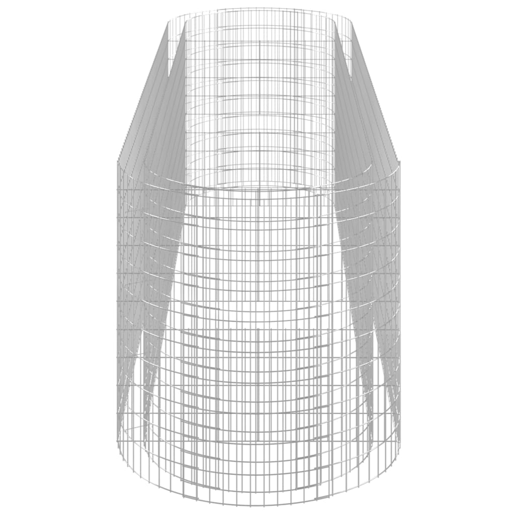 vidaXL Strat înălțat gabion, 400x100x100 cm, fier galvanizat