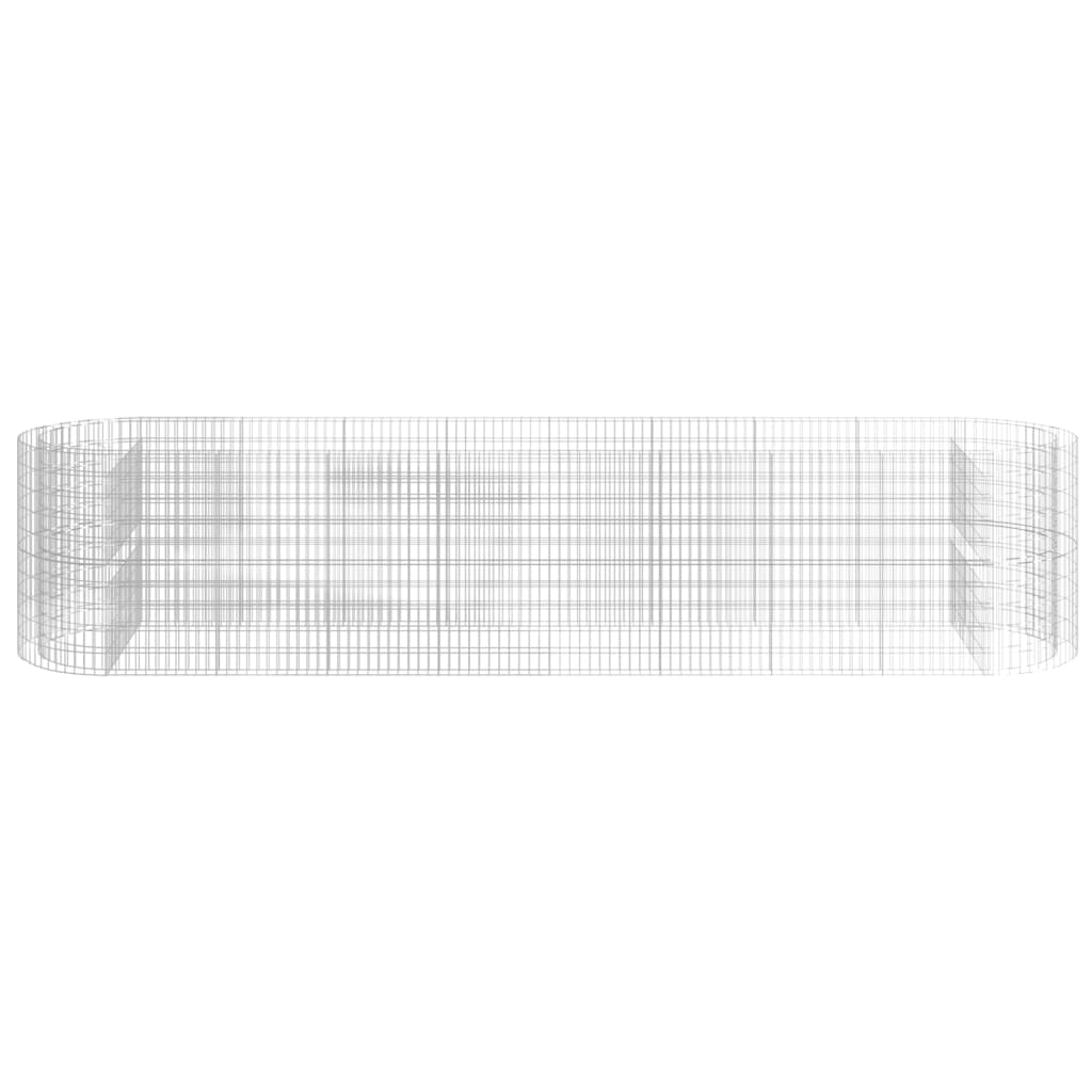 vidaXL Strat înălțat gabion, 500x100x100 cm, fier galvanizat