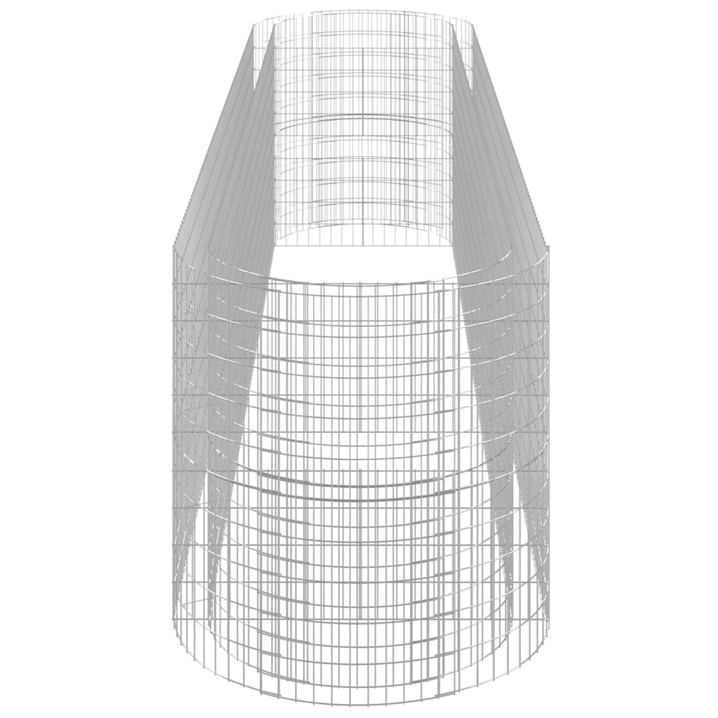 vidaXL Strat înălțat gabion, 500x100x100 cm, fier galvanizat