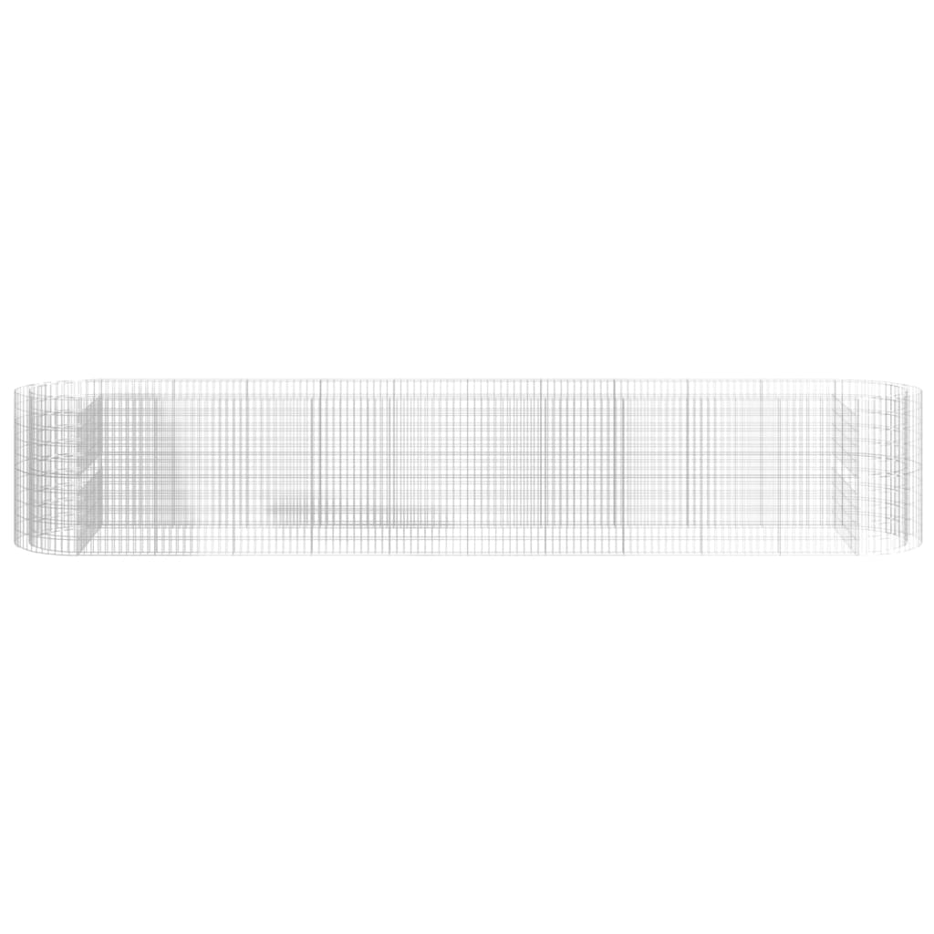 vidaXL Strat înălțat gabion, 600x100x100 cm, fier galvanizat