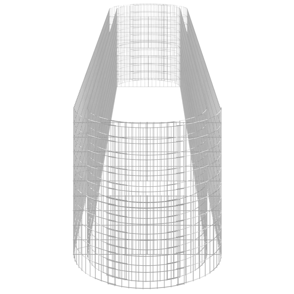 vidaXL Strat înălțat gabion, 600x100x100 cm, fier galvanizat