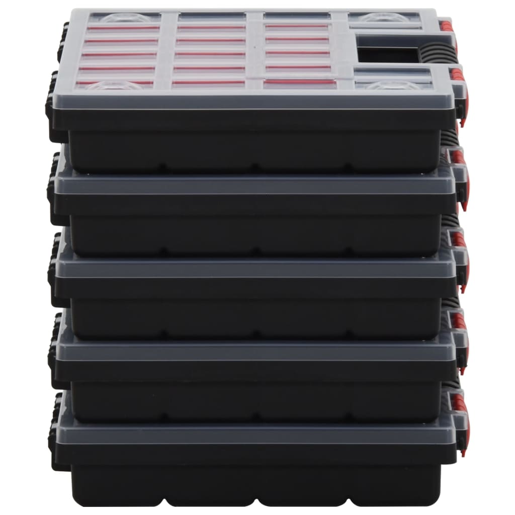 vidaXL Cutii de organizare, 5 buc., 34,5x25x5 cm, polipropilenă vidaXL Cutii de organizare, 5 buc., 34,5x25x5 cm, polipropilenă