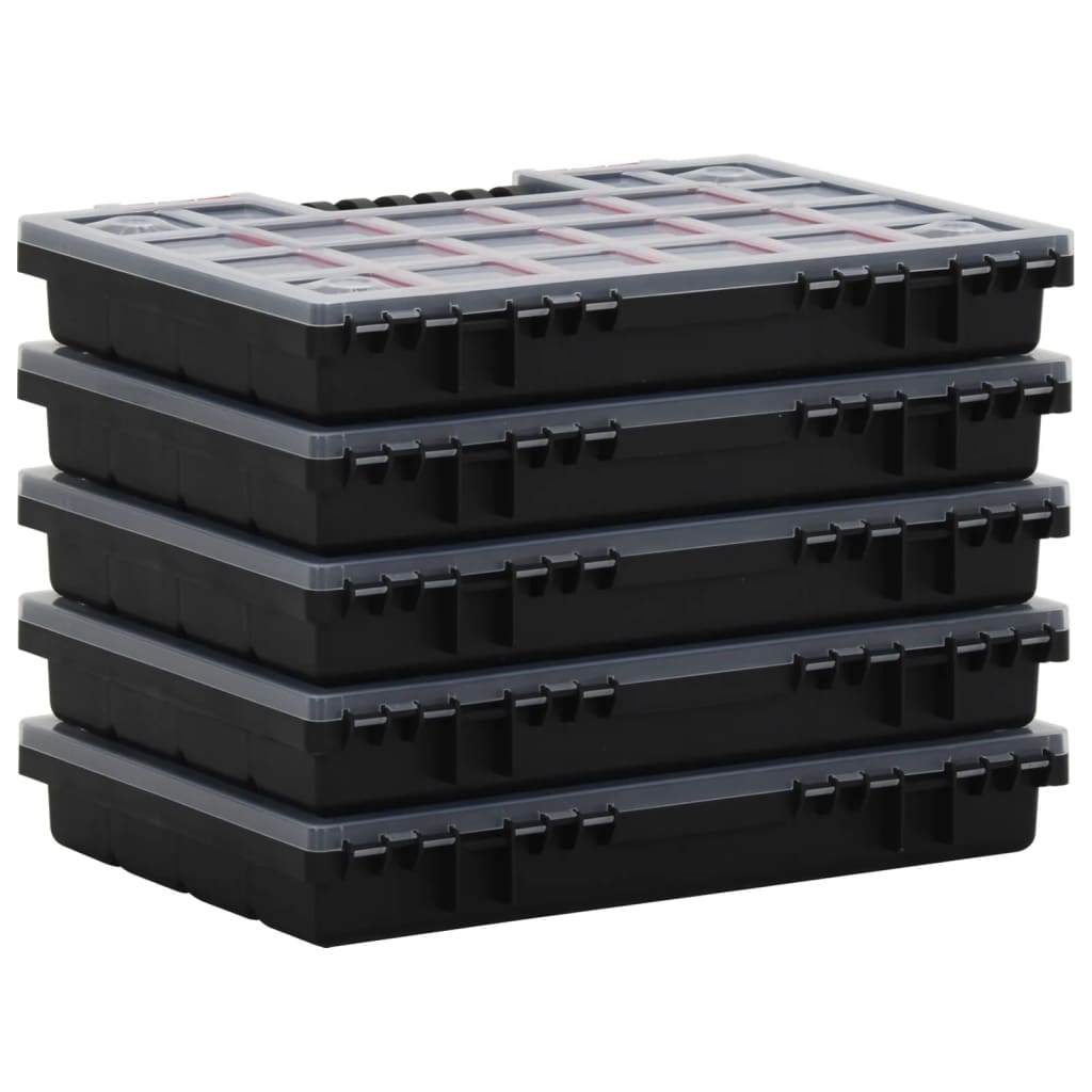 vidaXL Cutii de organizare, 5 buc., 34,5x25x5 cm, polipropilenă vidaXL Cutii de organizare, 5 buc., 34,5x25x5 cm, polipropilenă