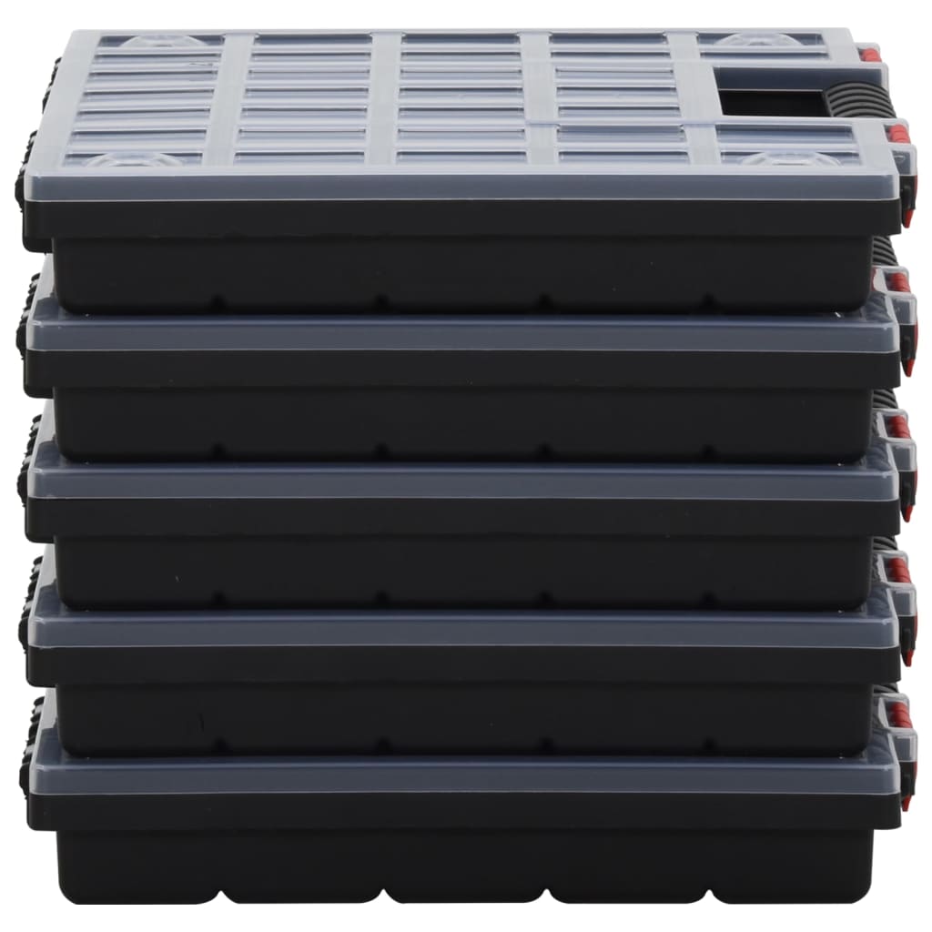 vidaXL Cutii de organizare, 5 buc., 40x30x5 cm, polipropilenă vidaXL Cutii de organizare, 5 buc., 40x30x5 cm, polipropilenă