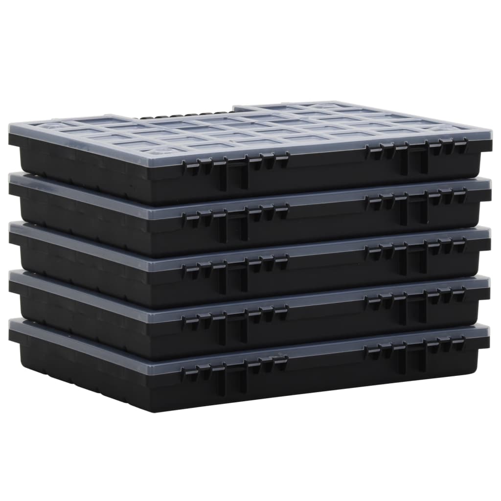 vidaXL Cutii de organizare, 5 buc., 40x30x5 cm, polipropilenă vidaXL Cutii de organizare, 5 buc., 40x30x5 cm, polipropilenă