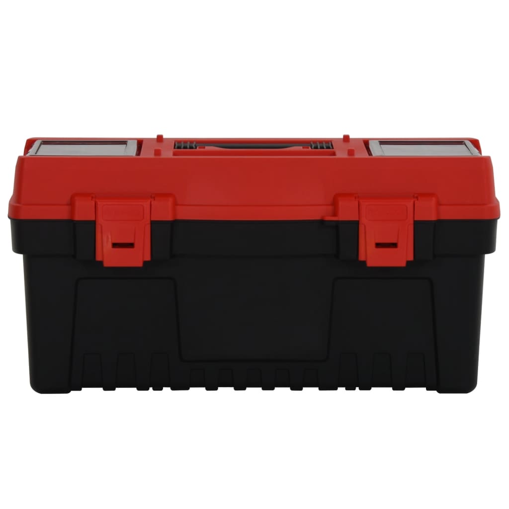 vidaXL Set de cutii de scule, 2 piese, negru și roșu, polipropilenă vidaXL Set de cutii de scule, 2 piese, negru și roșu, polipropilenă